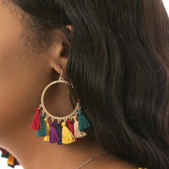 Colorful Tassel Earrings - Picture 2 of 2